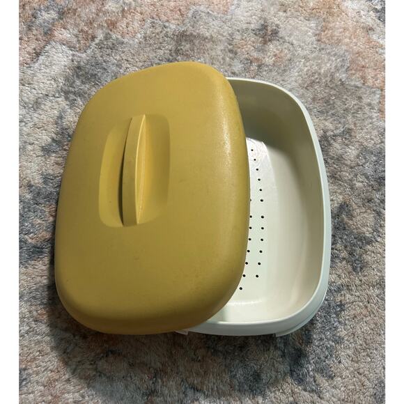 Tupperware Other - Vintage Tupperware Steamer container 70s tan vegetable steam Tray